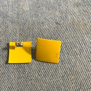 Yellow Square Earrings